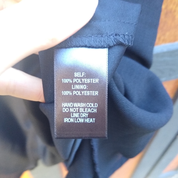 Lulu's Black Simple Little Ruffle Babydoll Wrap Cross Synched Dress Size Medium - Picture 6 of 13